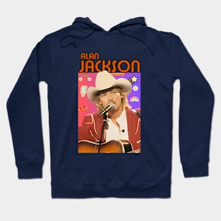 Alan Jackson 90s style art retro vintage 80s Hoodie